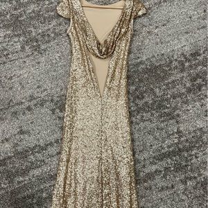 Sorella Vita Gold sequin bridesmaid/formal dress - size 4